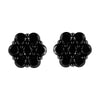 .925 Sterling Silver 1/4 Cttw Treated Yellow Diamond Floral Stud Earrings (Yellow Color, I1-I2 Clarity)