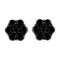 White.Sterling Silver / 4 / Black Diamond