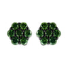 .925 Sterling Silver 1/4 Cttw Treated Yellow Diamond Floral Stud Earrings (Yellow Color, I1-I2 Clarity)