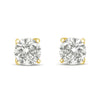 14K Yellow Gold 1.0 Cttw Lab Grown Diamond Solitaire Stud Earrings