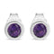 White.Sterling Silver / Purple Amethyst