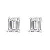 14K White Gold 1.0 Cttw Emerald Cut Lab-Grown Diamond Solitaire Stud Earrings (F-G Color, VS1-VS2 Clarity)