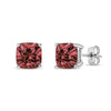 14K White Gold 1 1/2 Cttw Lab Grown Pink Cushion 4-Prong Set Classic Diamond Solitaire Stud Earrings (Pink Color, VS1-VS2 Clarity)
