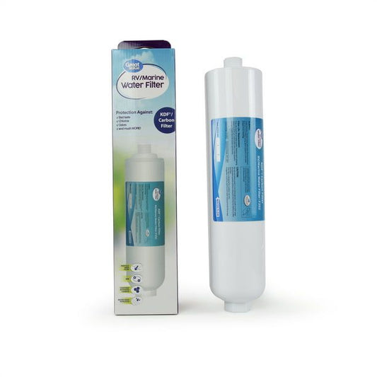 Great Value RV Water Filter XL Big Size1 Pack for RV/Marine/Camping/Garden/Bathtub Use F202 Activated Carbon Block White EasyOptionXY LLC