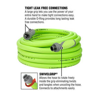 Flexzilla? SwivelGrip? Garden Hose, 5/8" x 50', 3/4" - 11 1/2 GHT Fittings, ZillaGreen? EasyOptionXY LLC