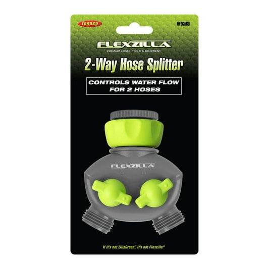 Flexzilla? 2-Way Hose Splitter, 3/4" - 11 1/2 GHT Fittings, ZillaGreen? EasyOptionXY LLC