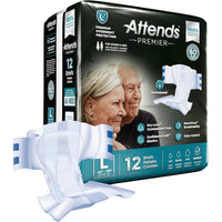 Attends Premier Adult Disposable SmartCool® Briefs L 44-58" 12x