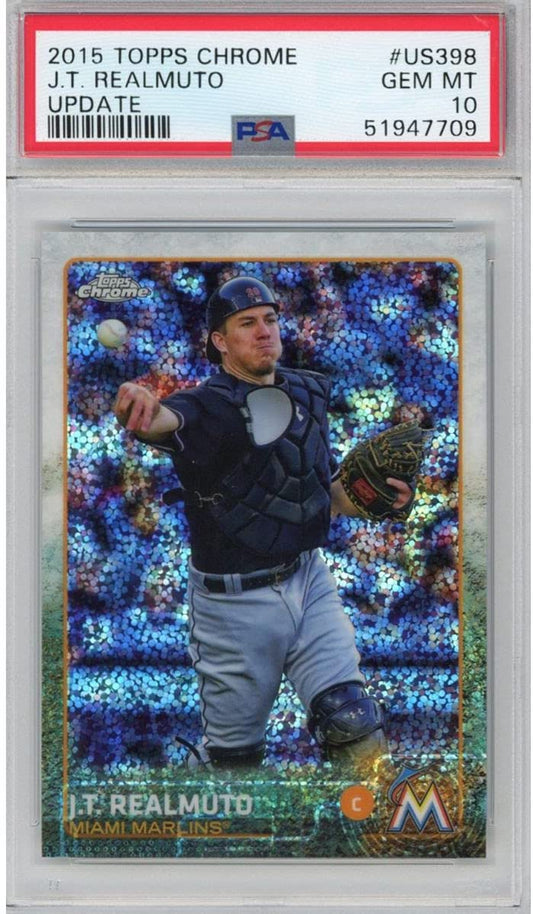 Graded 2015 Topps Chrome Update JT J.T. Realmuto #US398 Rookie RC Baseball Card PSA 10 Gem Mint