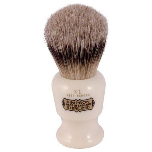 Simpsons Commodore X1 Best Badger Hair Shaving Brush Small