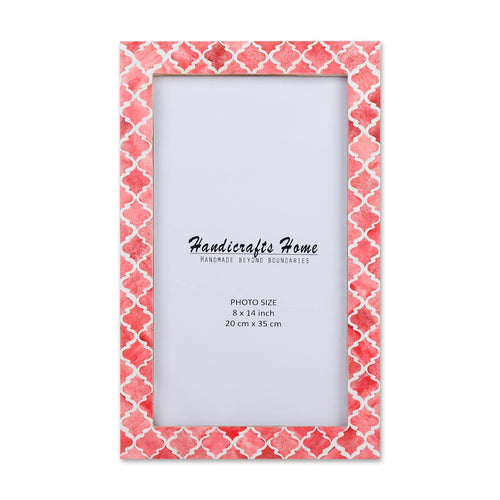 Moroccan Poster Frames Bone Inlay, Red, 6 Sizes