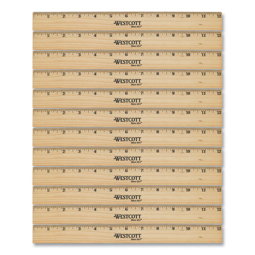 Westcott® Beveled Wood Ruler