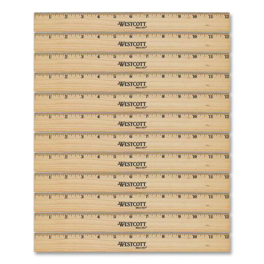 Westcott® Beveled Wood Ruler