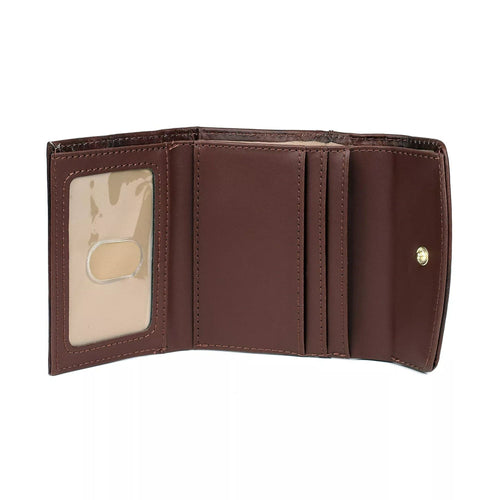 Julia Buxton Women's Heiress Pik-Me-Up Mini-Trifold Leather, Mahogany EasyOptionXY LLC