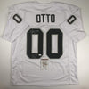 Autographed/Signed Jim Otto HOF 80 Oakland White Football Jersey JSA COA