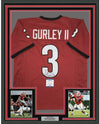 Framed Autographed/Signed Todd Gurley 35x39 Georgia Red College Football Jersey Beckett BAS COA