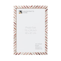 Poster Frames Chevron Collection Bone Inlay, Brown, 5 Sizes