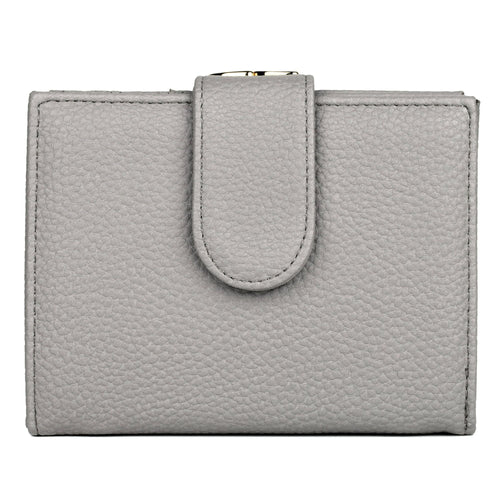 Julia Buxton Women's Pebble Vegan Leather Lexington Wallet, Grey EasyOptionXY LLC