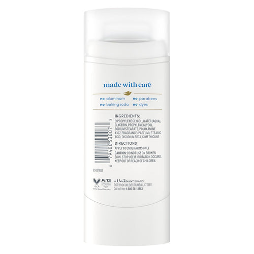 Dove Deodorant Stick Sensitive for 72 Hour Odor Protection Aluminum Free 2.4 oz