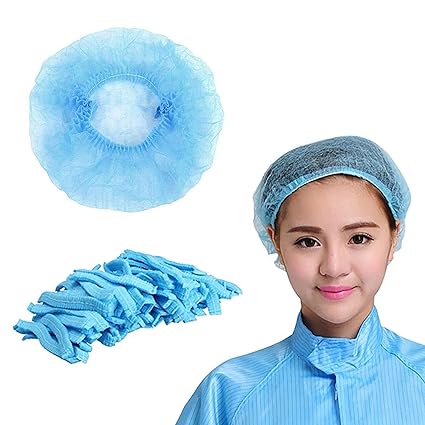 Disposable Non-Woven Bouffant Caps, 21 Inch (100-Pack)