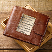 I Know the Plans Genuine Leather Wallet with Brass Inlay - Jeremiah 29:11 EasyOptionXY LLC