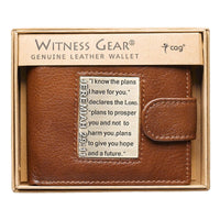 I Know the Plans Genuine Leather Wallet with Brass Inlay - Jeremiah 29:11 EasyOptionXY LLC