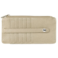 Julia Buxton Women's Hudson Pik-Me-Up Thin Card Holder Leather, White Pepper EasyOptionXY LLC
