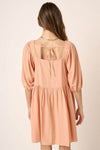 Mittoshop Pintuck Detail Tie Back Mini Dress