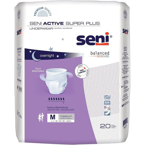 Seni Active Super Plus Protective Underwear, Small (88 Count Case)