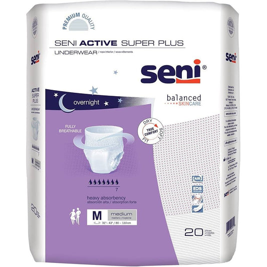 Seni Active Super Plus Protective Underwear, Small (88 Count Case)