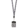 ESSENTIALS Brand Black And White Flutter Lanyard with ID Pocket EasyOptionXY LLC