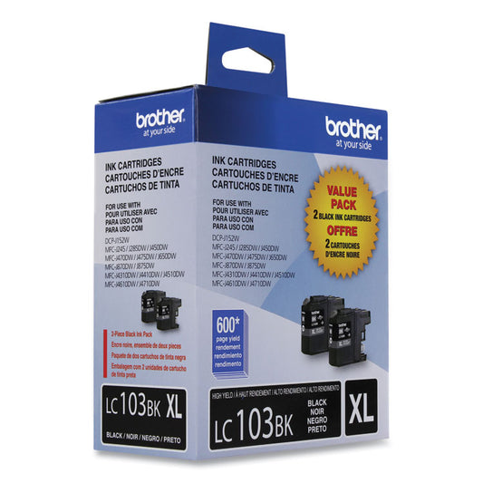 Brother LC103BK, LC103C, LC103M, LC103Y, LC1032PKS, LC1033PKS Ink