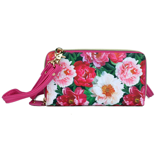 Julia Buxton Women's Fuchsia Floral Blooms Ultimate Organizer, Fuchsia EasyOptionXY LLC