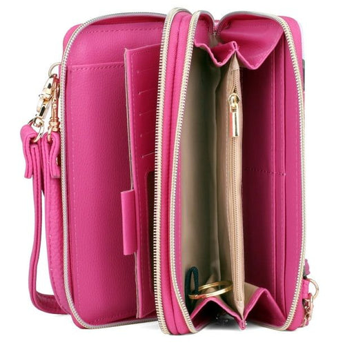 Julia Buxton Women's Fuchsia Floral Blooms Ultimate Organizer, Fuchsia EasyOptionXY LLC