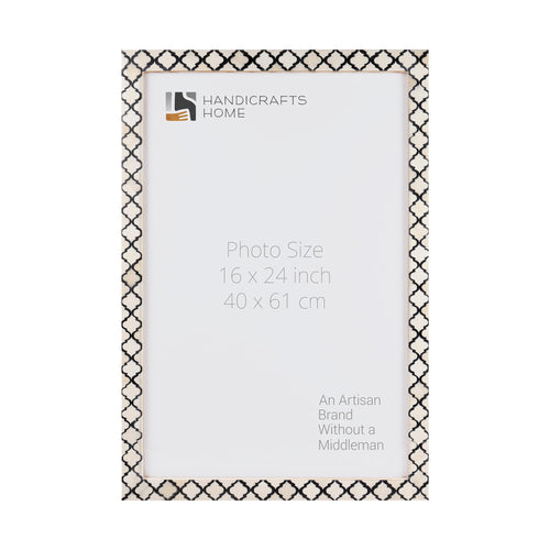 Moroccan Poster Frames Bone Inlay, Black, 9 Sizes