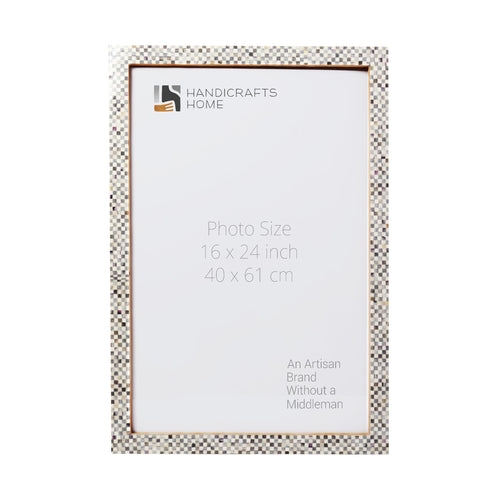Poster Frames Checkered Collection Bone Inlay, Black & White - 4 Sizes