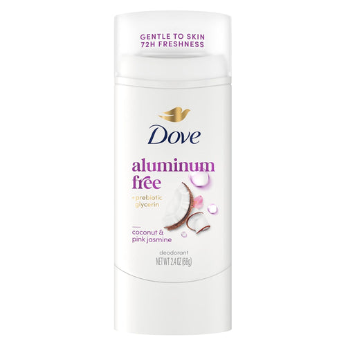 Dove Deodorant Stick for 72 Hour Odor Protection Coconut & Pink Jasmine Aluminum Free 2.4 oz