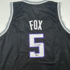 Autographed/Signed De'Aaron Fox Sacramento Black Basketball Jersey Beckett BAS COA
