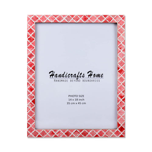 Moroccan Poster Frames Bone Inlay, Red, 6 Sizes