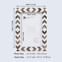 Picture Frame Lisbon Cortica Collection Resin Inlay Brown & White – 3 sizes(Pack of 2)