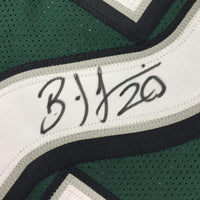 Autographed/Signed Brian Dawkins Philadelphia Green Football Jersey JSA COA