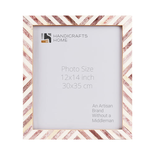 Poster Frames Chevron Collection Bone Inlay, Brown, 5 Sizes