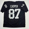 Autographed/Signed Dave Casper HOF 02 Oakland Las Vegas Black Football Jersey Beckett BAS COA