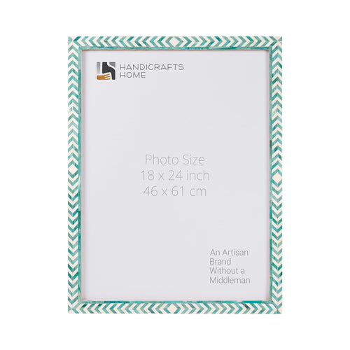 Poster Frame Taj Pattern Collection Bone Inlay, Green, 6 Sizes