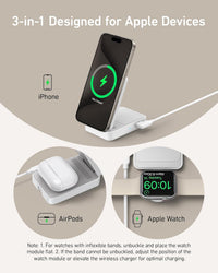 Anker MagGo Wireless Charging Station (Foldable 3-in-1)