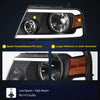 2004-2008 Ford F150 Switchback Turn Signal Headlights With Black Housing