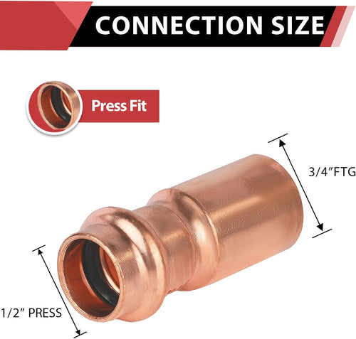 3/4" x 1/2" Copper Press Bushing Reducer (Lead Free) Plumbingsell