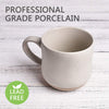 Bosmarlin Large Stoneware Speckled Coffee Mugs Set of 2, Big Tea Cup, 17 Oz, Dishwasher and Microwave Safe