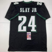 Autographed/Signed Darius Slay Jr. Philadelphia Black Football Jersey JSA COA