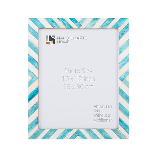 Poster Frames Chevron Collection Bone Inlay, Green, 6 Sizes
