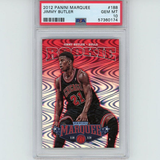 Graded 2012-13 Panini Marquee Jimmy Butler #188 Rookie RC Basketball Card PSA 10 Gem Mint
